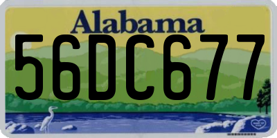 AL license plate 56DC677