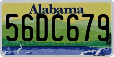 AL license plate 56DC679