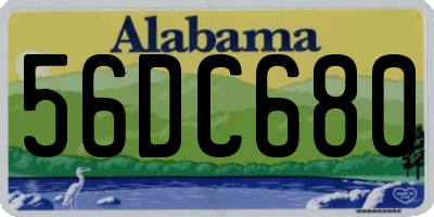 AL license plate 56DC680