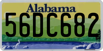 AL license plate 56DC682