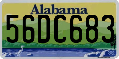 AL license plate 56DC683