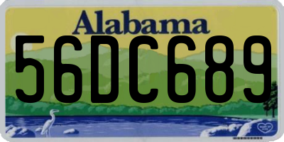 AL license plate 56DC689