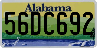 AL license plate 56DC692