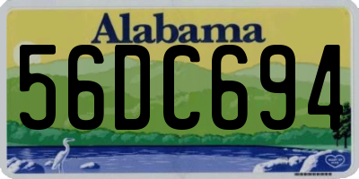 AL license plate 56DC694