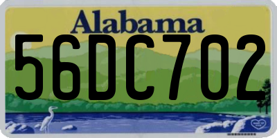 AL license plate 56DC702