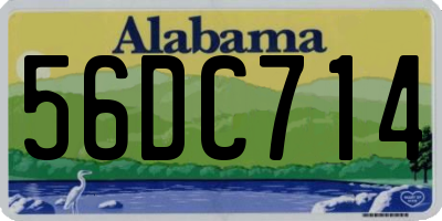 AL license plate 56DC714