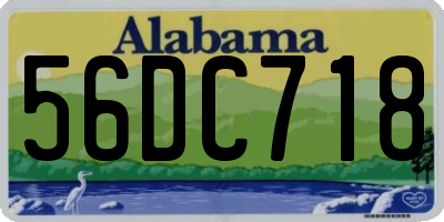 AL license plate 56DC718