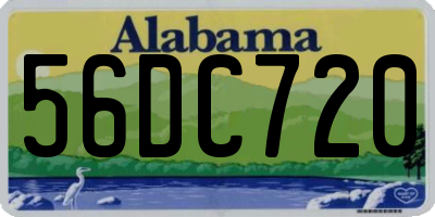 AL license plate 56DC720