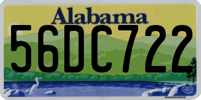 AL license plate 56DC722
