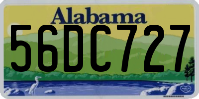 AL license plate 56DC727