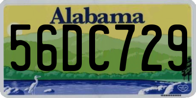 AL license plate 56DC729
