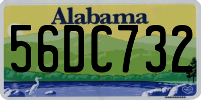 AL license plate 56DC732