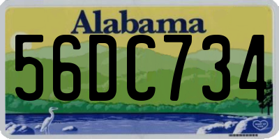 AL license plate 56DC734