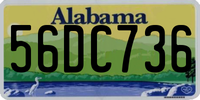 AL license plate 56DC736