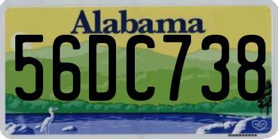 AL license plate 56DC738