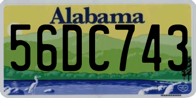 AL license plate 56DC743
