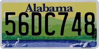 AL license plate 56DC748
