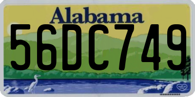AL license plate 56DC749