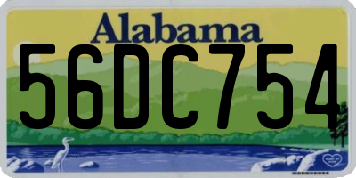 AL license plate 56DC754