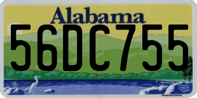 AL license plate 56DC755