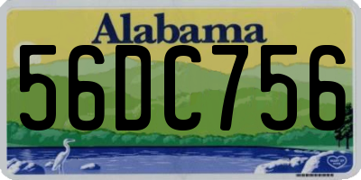 AL license plate 56DC756