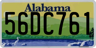 AL license plate 56DC761