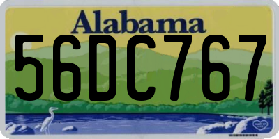 AL license plate 56DC767