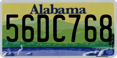 AL license plate 56DC768