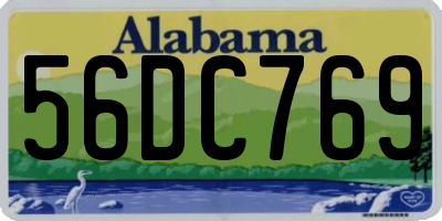 AL license plate 56DC769