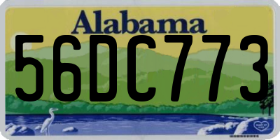 AL license plate 56DC773