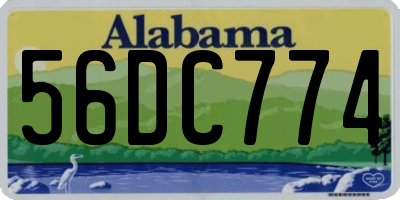 AL license plate 56DC774
