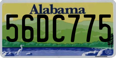 AL license plate 56DC775