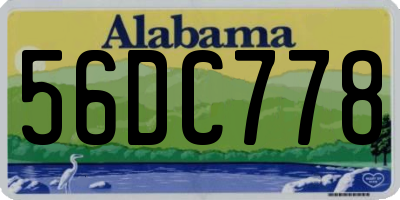 AL license plate 56DC778
