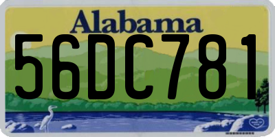 AL license plate 56DC781