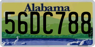 AL license plate 56DC788