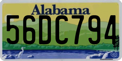 AL license plate 56DC794