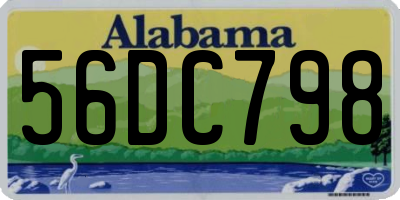 AL license plate 56DC798