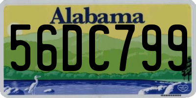 AL license plate 56DC799