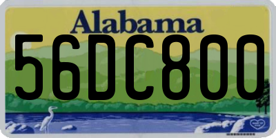 AL license plate 56DC800