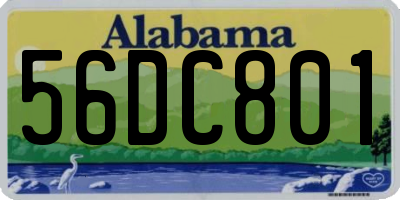 AL license plate 56DC801