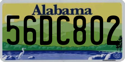 AL license plate 56DC802