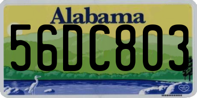 AL license plate 56DC803