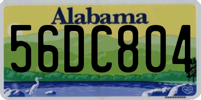 AL license plate 56DC804