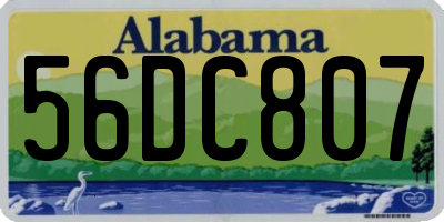 AL license plate 56DC807