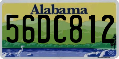 AL license plate 56DC812