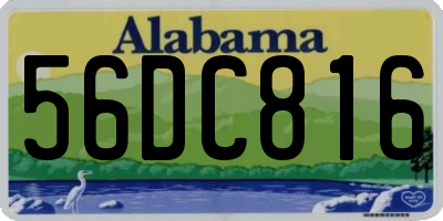 AL license plate 56DC816