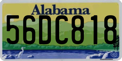AL license plate 56DC818