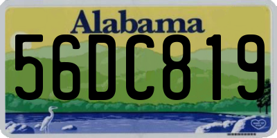 AL license plate 56DC819