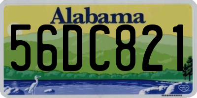 AL license plate 56DC821
