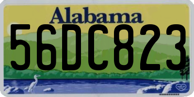 AL license plate 56DC823
